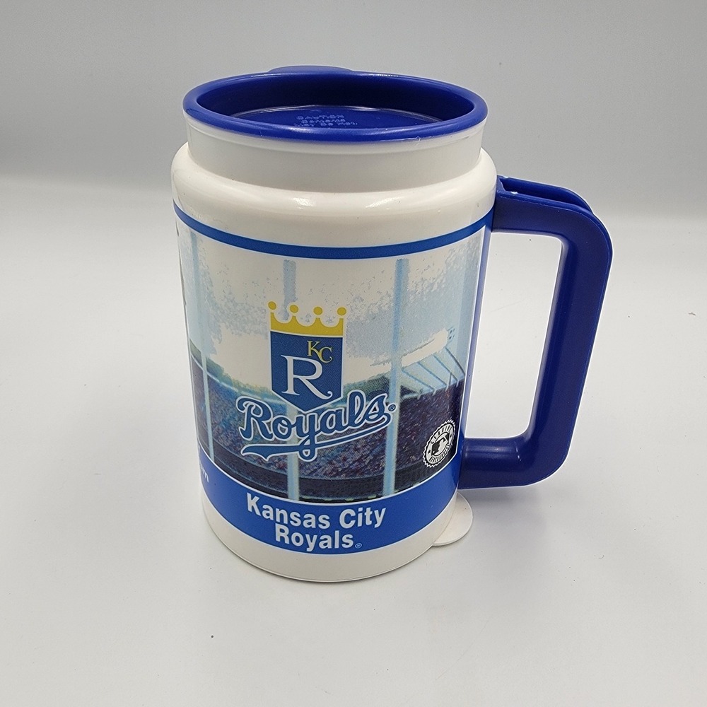 Kansas City Royals Vtg Whirley‎ Mug KC Baseball MLB Plastic Refill USA 4/7/97